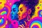 An Enthusiastic Pop Art Backdrop Honoring Diversity And The Lgbtq+ Community