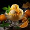 An enticing image of Orange Ice Cream, capturing the tangy and citrusy flavor of this refreshing treat by AI generated