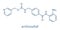 Entinostat cancer drug molecule HDAC inhibitor. Skeletal formula.