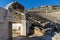 Entrance of Ancient amphitheater in the archeological area of Philippi, Greece