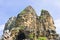 Entrance in Angkor Area on Blue Sky Background