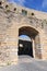 Entrance arch in ancient fortified city walls, Morella