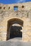 Entrance arch in ancient fortified city walls, Morella