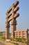 Entrance arch of Shanti Stupa, Delhi, India