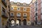 Entrance arches main square with townhall in Cuenca