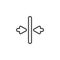 Entrance arrows line icon