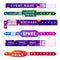 Entrance bracelets for space party, birthday, festivals, private areas. Design template of access to event for party