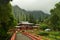 Entrance Bridge Buddhist Temple Byodo-In.