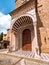 Entrance of Cappella Colleoni in Citta Alta of Bergamo