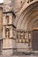 entrance of cathedral of Santa Maria in Morella, Maestrazgo, Castellon, Spain