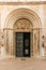 Entrance. Cathedral of St Anastasia. Zadar. Croatia.