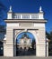 Entrance and Ceremonial Hall of the New Jewish Cemetery in Prague, Czech Republic