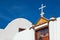 The entrance of a church in Imerovigli village, Santorini