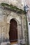 The entrance of a church in the village Viviers in the Arde