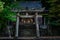 Entrance of the classical Japanese temple inside Unesco heritage village of Shirakawa Go