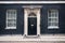 Entrance door of 10 Downing Street in London, UK