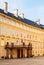 Entrance door with balcony to the Archives of Prague Castle on Third Courtyard, Prague, Czech Republic