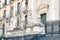 Entrance door, fragment of ancient cathedral, the view of the city of Catania, Sicily, Italy