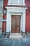 The entrance door in an old house in Plovdiv in Bulgaria