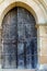 Entrance door of the Romanesque hermitage of Santa Eulalia in the neighborhood of Santa MarÃ­a de Aguilar de Campoo, Palencia,