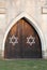 Entrance door with Stars of David