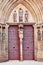 Entrance door to Erfurt Cathedral of St. Mary in Thuringia