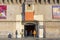 entrance door for tourist visits of the historic Castel Sant\\\'Angelo in the Italian city of Rome