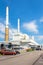 Entrance of the EDF coal-fired power station in Le Havre, France