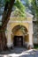 Entrance in the fortified medieval saxon church in the village Cincu, Grossschenk, Transylvania, Romania