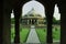 Entrance frame angle shot of a tomb in Lodhi garden in New Delhi