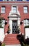 Entrance front door of a house in classical style