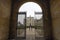 The entrance gate of the Certosa of Pavia, Monastery of Santa Maria delle Grazie, the historical monumental complex that includind