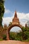 Entrance gate of Khao Na Nai Luang Dharma Park, or Thamma Park. Ton Yuan. Phanom District. Surat Thani. Thailand