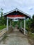 Entrance gate of River Dock With Red and White Indonesia Flag on top it