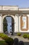 Entrance gate to the excavation site of ancient city destroyed by the eruption of the volcano Vesuvius in 79 AD, Herculaneum,