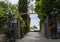 Entrance gate to the five star hotel, Chateau de la Chevre Dor in Eze, France