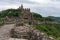 Entrance gate of Tsarevets Fortress and Patriarch Church on the Tsarevets hill in Veliko Tarnovo