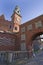 Entrance gate at Wawel castle in Krakow