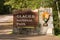 Entrance Glacier National Park Welcome Sign Marker Montana