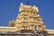 Entrance Gopuram or gate of first courtyard. Virupaksha Temple, Hampi, Karnataka