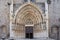 Entrance of the gothic cathedral of Santa Maria in Castello d Em