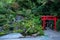 Entrance of Hase-dera Temple (Tori Gate) captured in Kamakura, Japan