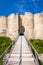 Entrance of the inner bailey of ChÃ¢teau-Gaillard medieval fortified castle in Normandy