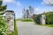 Entrance iron gates with stone columns