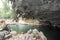 The entrance of karst limestone Tham Kong Lo cave