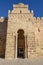 The entrance of Le Ribat castle on medina of Sousse, Tunisia