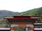 Entrance of Lhakhang Karpo White temple in Haa valley located in Paro, Bhutan