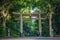 Entrance at Meiji-jingu temple in Central, Japan.