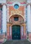 Entrance of Most Holy Virgin Mary, Queen of Poland, Holy Linden sanctuary in Swieta Lipka village, Poland.