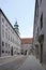 The entrance of Munich Residenz museum with beautiful clock tow